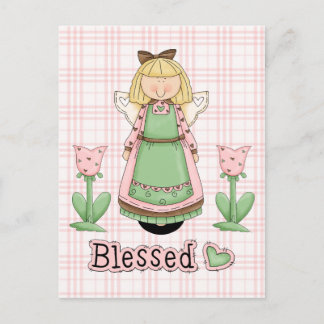 Carte Postale Blessé Ange Blonde