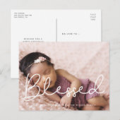 Carte Postale Blessé Cute script vacances photo (Devant / Derrière)