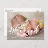 Carte Postale Blessé Elegant calligraphie vacances photo (Devant / Derrière)