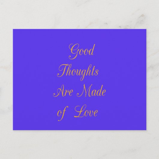 Carte Postale Blessful Reflections : Good Thghts of Love (Devant)