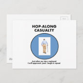 Carte Postale Blessure - Jusqu'à ce que la hanche soit remplacée (Devant / Derrière)