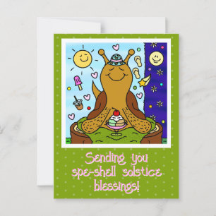 Carte Postale Blessures solstice estivale à l'escargot mignonne
