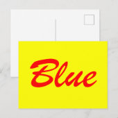 Carte Postale Bleu (Devant / Derrière)