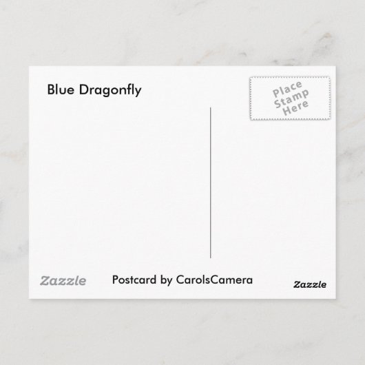 Carte Postale Bleu (Dos)