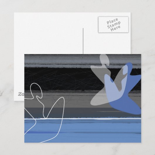 Carte Postale Bleu (Devant / Derrière)