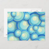 Carte Postale bleu Abstrait en vert (Devant / Derrière)