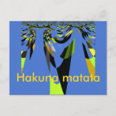 Carte Postale Bleu Africain Tribal Motif Motif Art Imprimer (Devant)