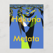 Carte Postale Bleu Africain Tribal Motif Motif Art Imprimer (Devant)