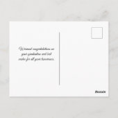 Carte Postale Bleu Argent Moderne Félicitations pour le Diplôme (Dos)