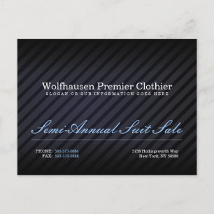 Carte postale bleu Armani Suit Promo - Customisé