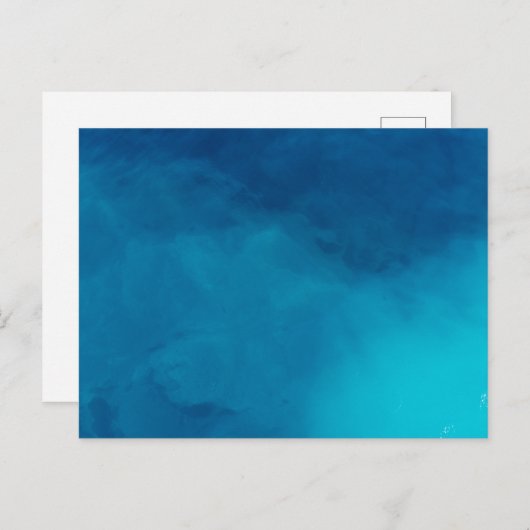 Carte Postale Bleu Artiste Motif Peinture Art Bleu tons Post (Devant / Derrière)