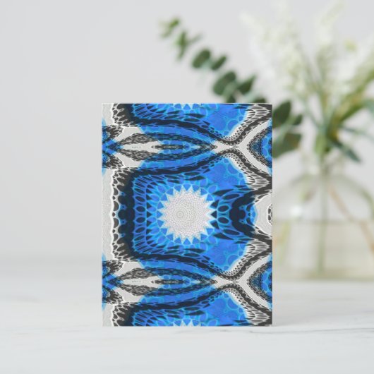 Carte Postale Bleu atomique (Debout devant)