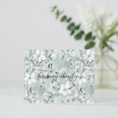 Carte Postale Bleu blanc Flore libellule Penser à vous (Debout devant)