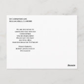 Carte Postale Bleu Blanc Moderne Classic Économisez La Date (Dos)