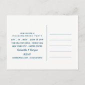 Carte Postale Bleu & Blanc Speck, Invitation de la Fête du récha (Dos)