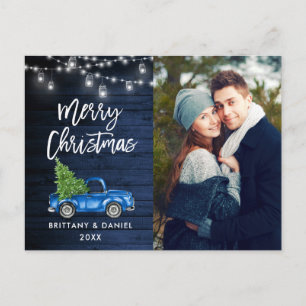 Carte Postale Bleu Bracelet en bois Script Camion illuminations