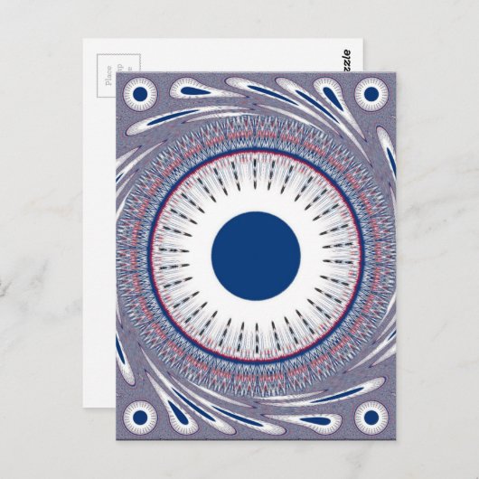 Carte Postale Bleu chic (Devant / Derrière)