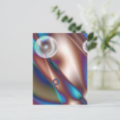 Carte Postale Bleu chocolat (Debout devant)