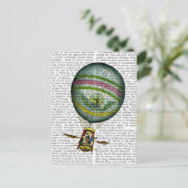 Carte Postale Bleu clair à air chaud (Debout devant)