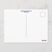 Carte Postale Bleu clair, marine et abstrait blanc (Dos)