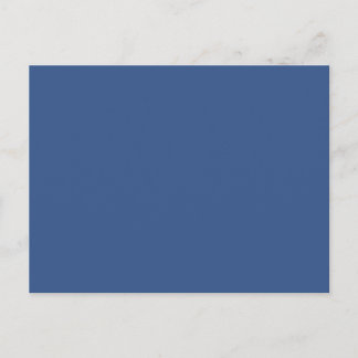 Carte Postale Bleu Classique Uni Couleur Unie