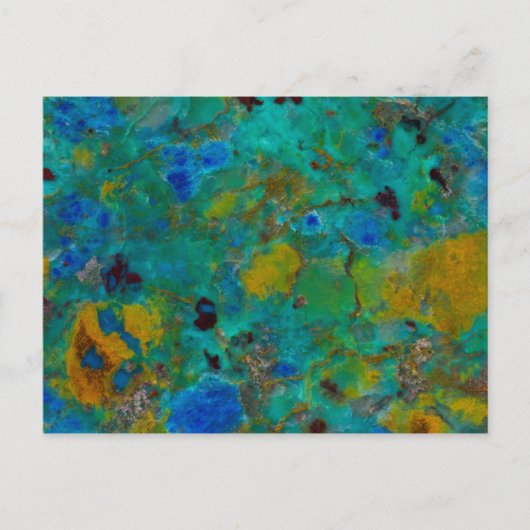 Carte Postale Bleu Cliff Chrysocolla (Devant)