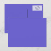 Carte postale bleu Cornflower (Devant / Derrière)