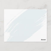 Carte Postale Bleu côtier Enregistrer la date (Dos)