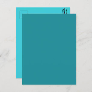 Carte Postale Bleu Cyan Turquoise Turquoise Printemps saison Cou