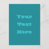 Carte Postale Bleu Cyan Turquoise Turquoise Printemps saison Cou (Devant)