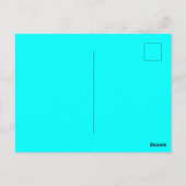 Carte Postale Bleu Cyan Vert Turquoise Uni (Dos)