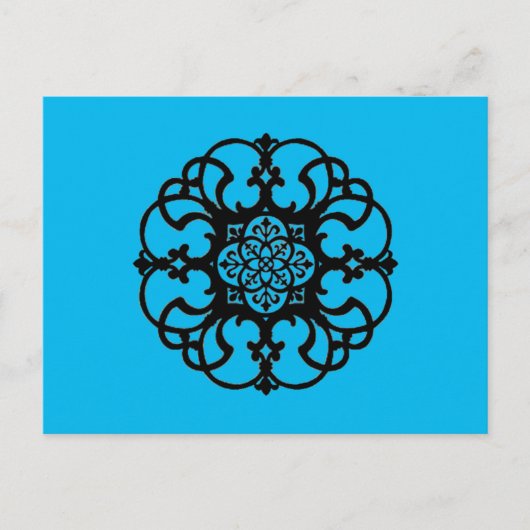 Carte Postale Bleu de fer forgé (Devant)