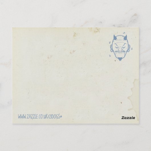 Carte Postale bleu de la censure (Dos)