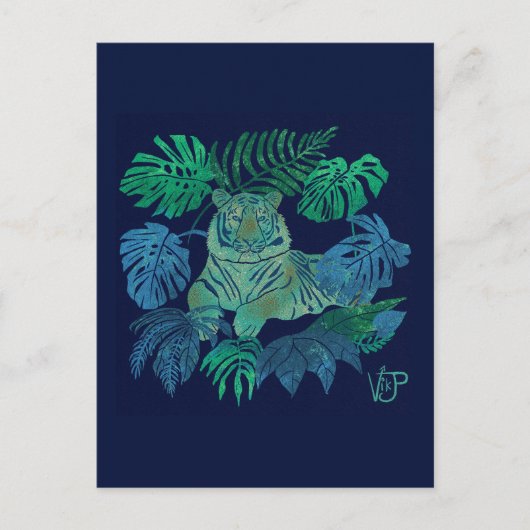 Carte Postale Bleu de la jungle (Devant)