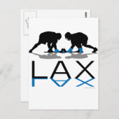 Carte Postale Bleu de LAX de garçons de lacrosse (Devant / Derrière)