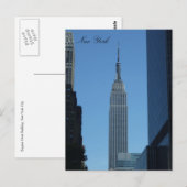 Carte Postale bleu de l'empire state (Devant / Derrière)