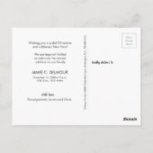 Carte Postale Bleu de Noël Bébé Joie au monde Collage de photos (Dos)