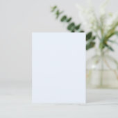 Carte Postale Bleu doux blanc pastel couleur uni (Debout devant)