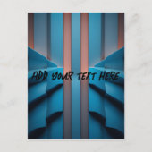 Carte Postale Bleu élégant (Devant)