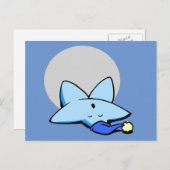 Carte postale bleu éponge (Devant / Derrière)