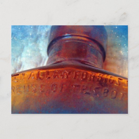Carte Postale Bleu et Brown (Devant)