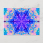 Carte Postale Bleu et rose Gradient Pastel Bubble Art (Devant)