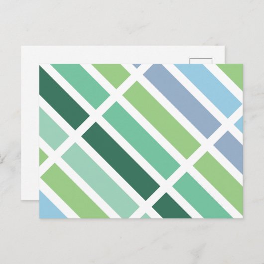 Carte Postale Bleu et vert (Devant / Derrière)