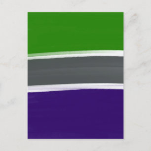 Carte Postale Bleu et vert, bloc de couleurs