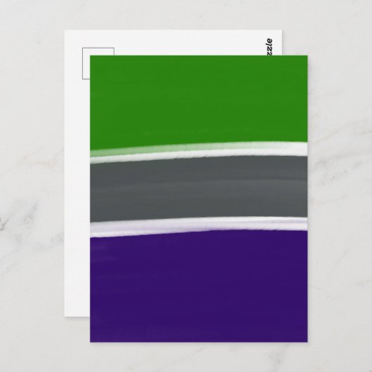 Carte Postale Bleu et vert, bloc de couleurs (Devant / Derrière)