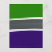 Carte Postale Bleu et vert, bloc de couleurs (Devant)