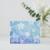 Carte postale bleu fée (Debout devant)