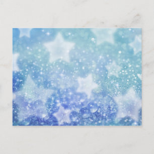 Carte postale bleu fée