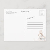 Carte Postale Bleu-Fleur Barrel Racer (Dos)