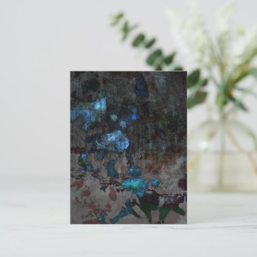 Carte Postale Bleu foncé Abstrait (Debout devant)